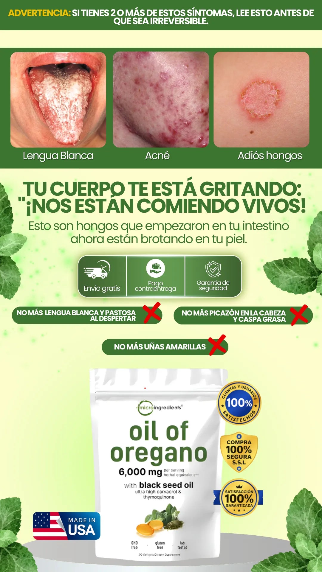 Aceite de orégano | Eliminador de bacterias