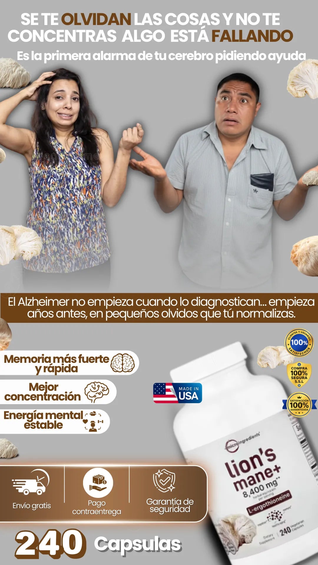 Melena de León | Detiene el Envejecimiento Cerebral