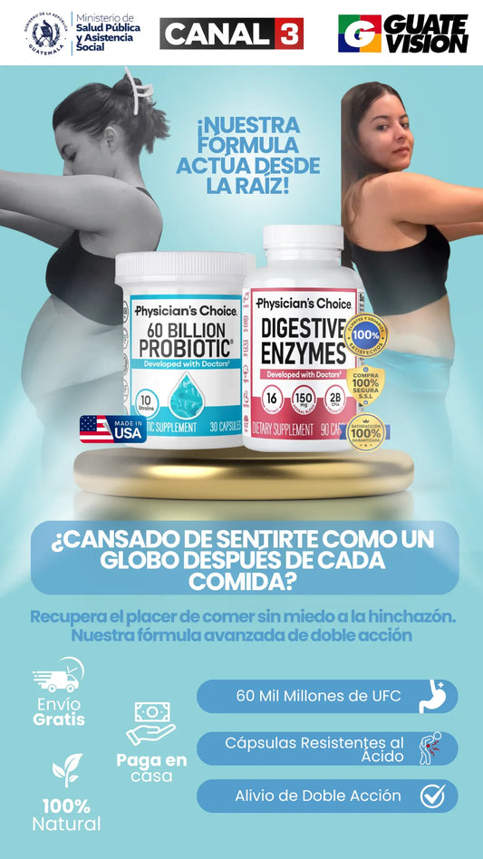 Physician’s Choice| Desinflama tu abdomen y recupera tu talla en 30 días.